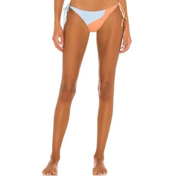 NWT‎ L*space Colorblock Dani Side Tie Bikini Bottom Tangy-Sky Blue Size… - Picture 4 of 10